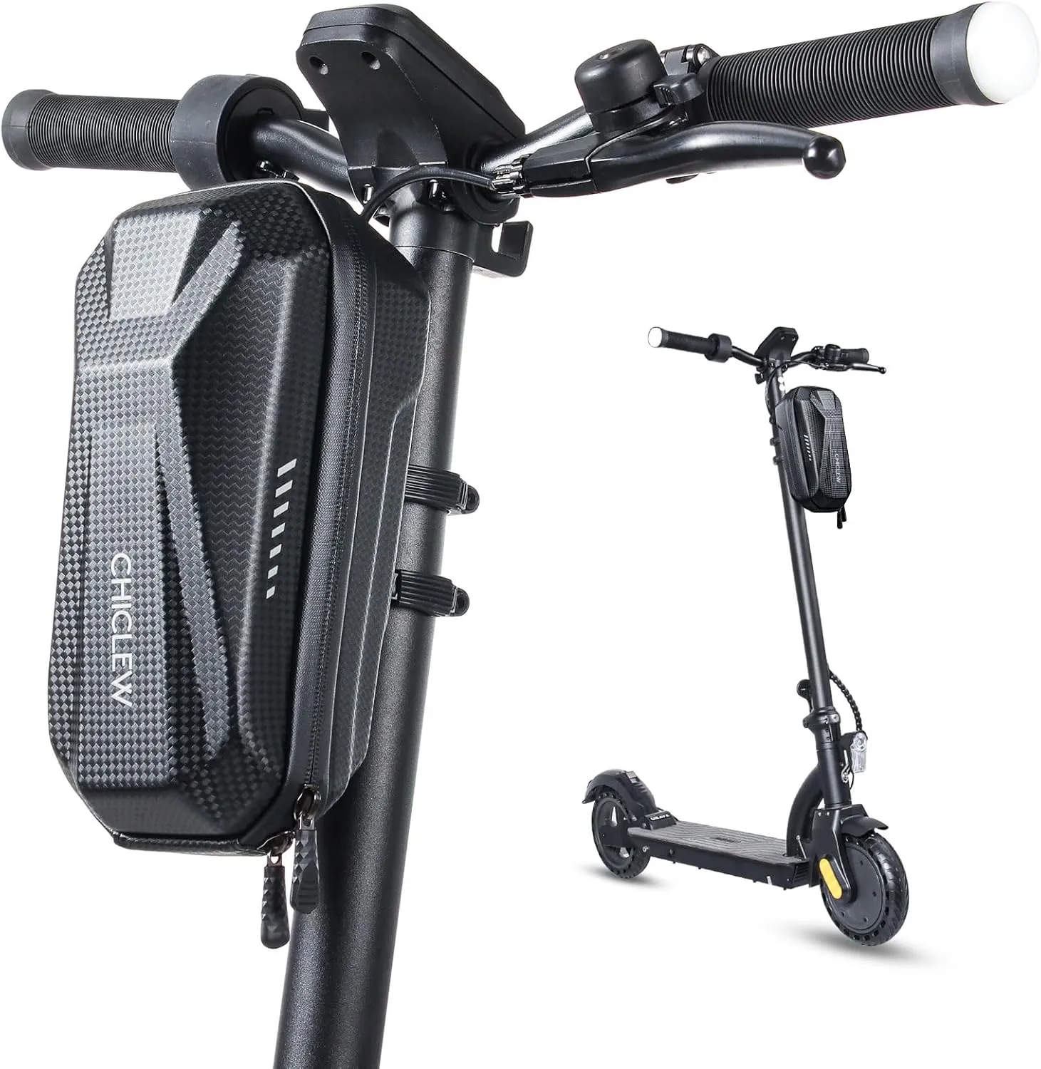Portable Electric Scooter Bag, Quick Release Scooter Storage Bag with 2L/3L Large Capacity, Waterproof Scooter Front Handlebar Bag for Carrying Phone, Wallet, Charger Tools, Repair Tools