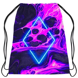 Portal Home Pink Drawstring Bag