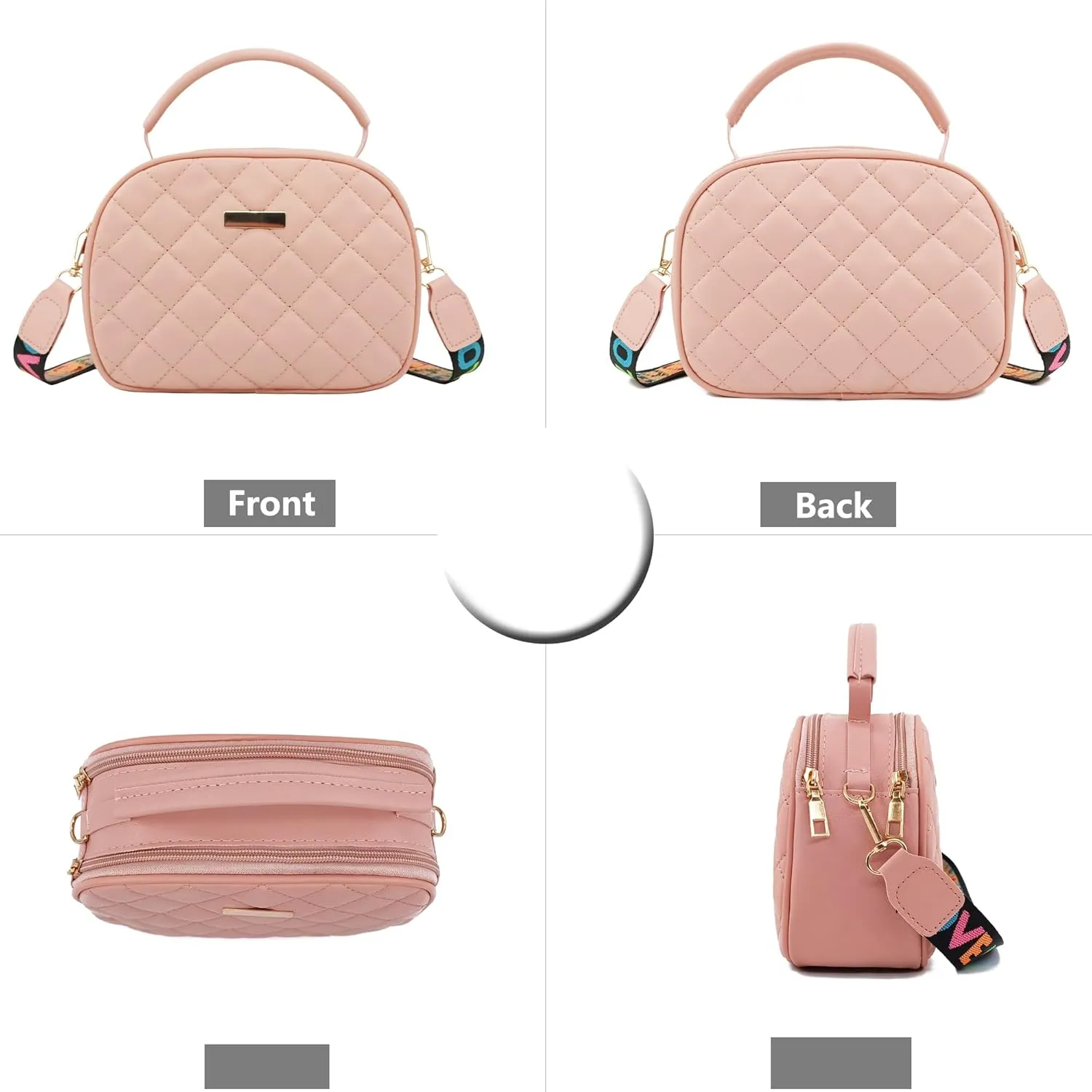 PORT&LOTUS Small Handbags for Women Fashion Top-handle Women's Bags Crossbody Purses for Women