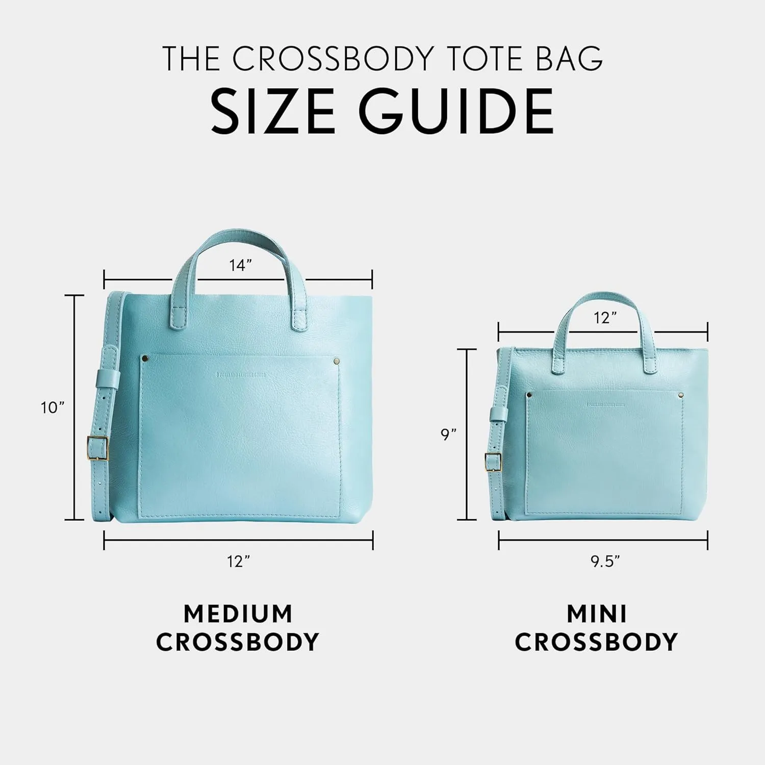 Portland Leather Goods Medium Crossbody Tote for Women – Handmade from the Finest Full-Grain Hides