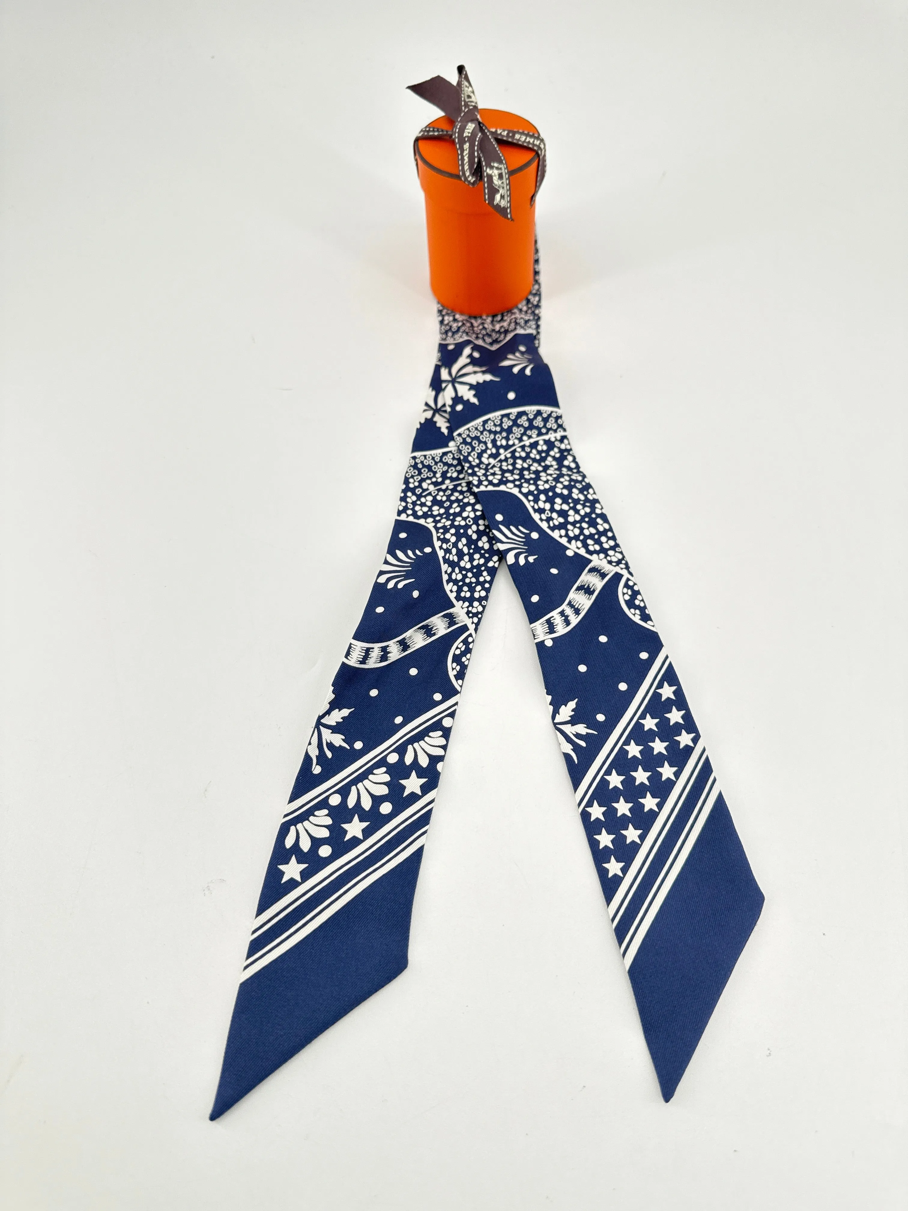 Preloved Authentic Hermès Twilly Scarf Trio – Luxury Silk Bundle with Iconic Prints