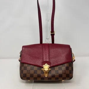 Preloved Louis Vuitton Damier Ebene Leather Crossbody Bag AF521 - Burgundy