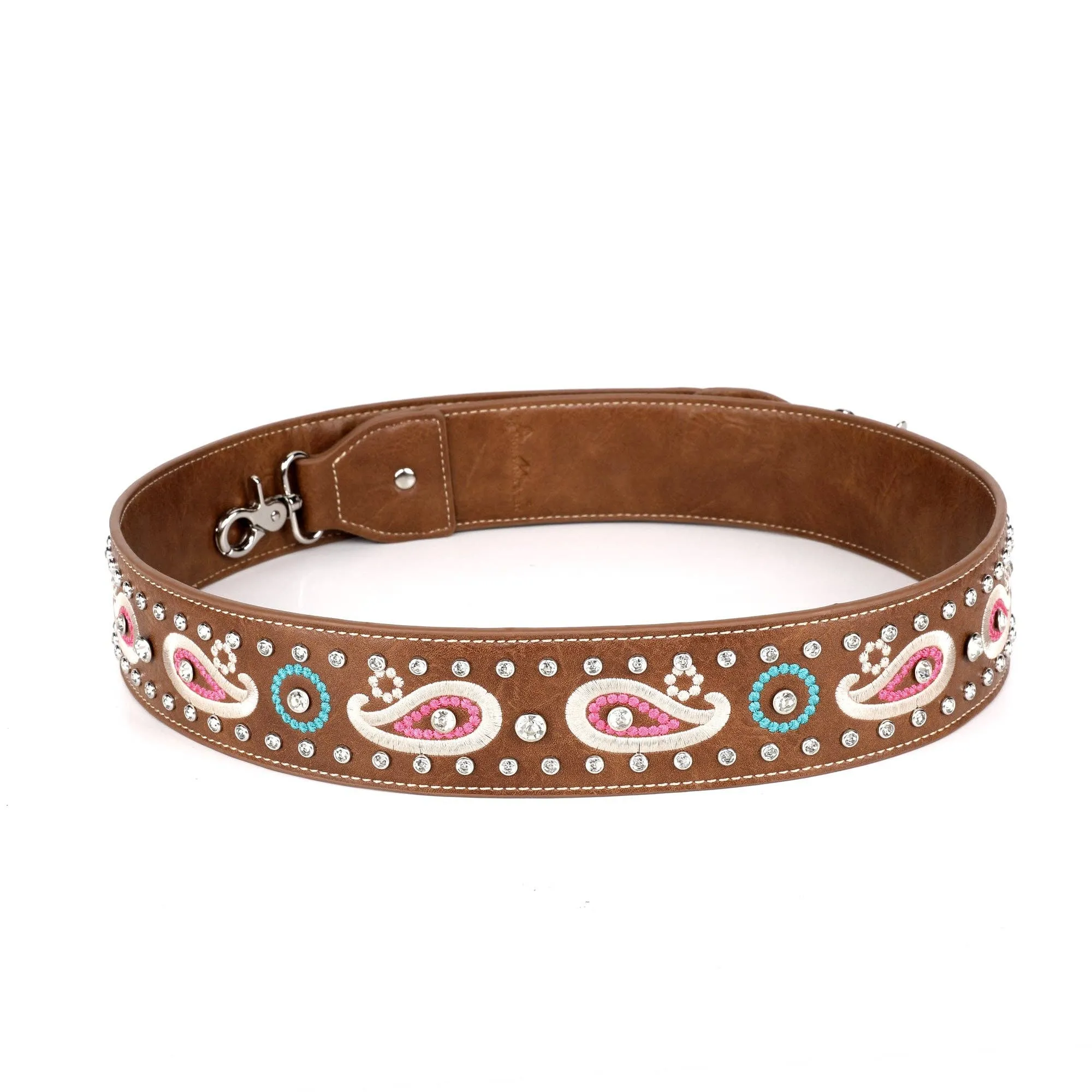 PST-1014  Montana West Western Guitar Style Paisley Crossbody Strap