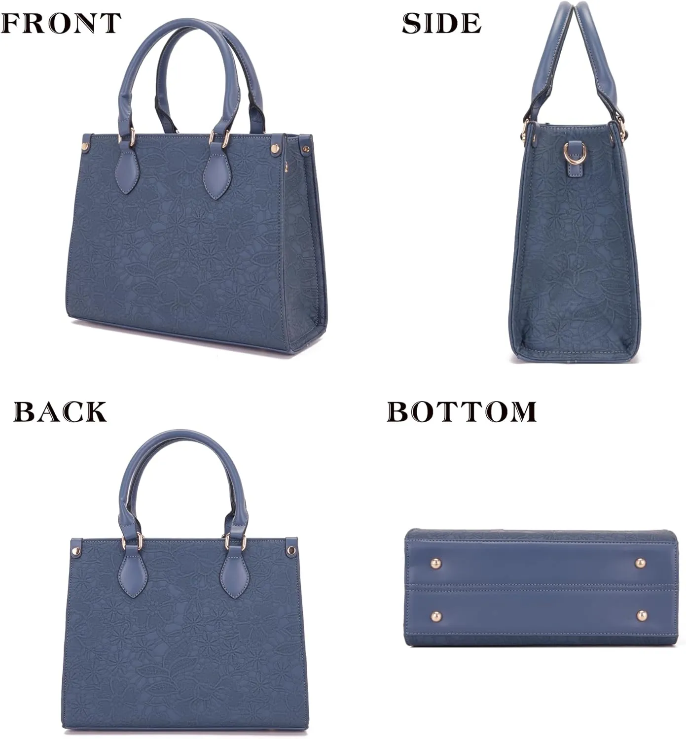 Qiyuer Medium Handbags For Women Vegan Leather Purses Set Satchel Tote Bags With Matching Wallet 2pcs