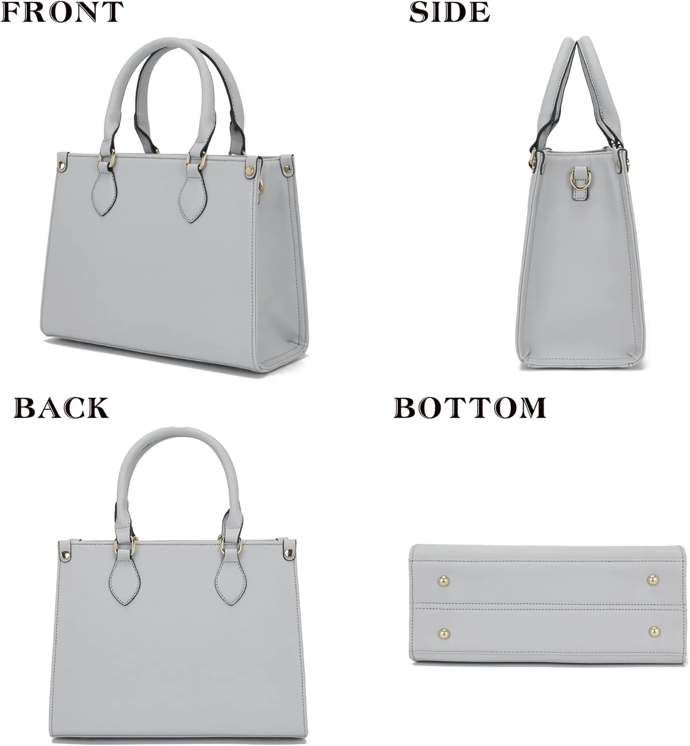 Qiyuer Medium Handbags For Women Vegan Leather Purses Set Satchel Tote Bags With Matching Wallet 2pcs