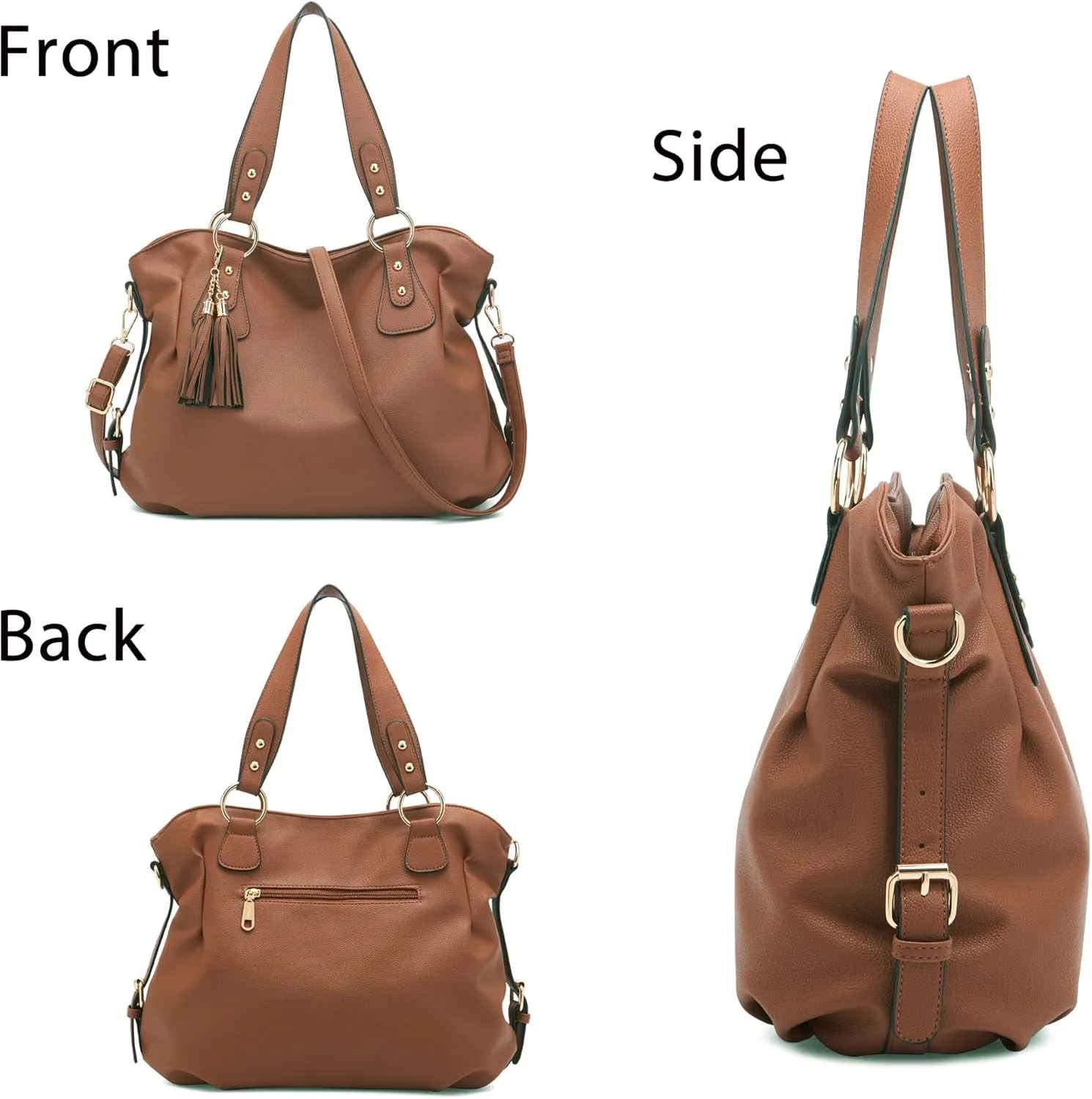 Qiyuer Purses And Wallets Set For Women Tote Handbags Large Hobo Bag Purse With Wallet 3PCS