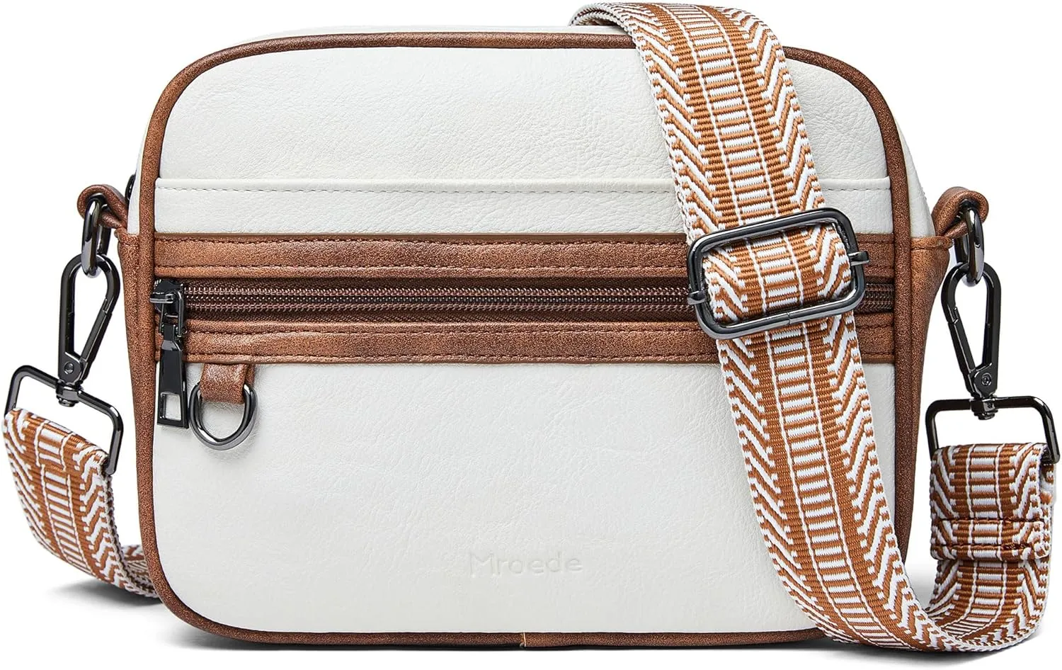 Quilted Crossbody Bags for Women 3-Pockets Crossbody Purses Vegan Leather Shoulder Handbags with Wide Strap