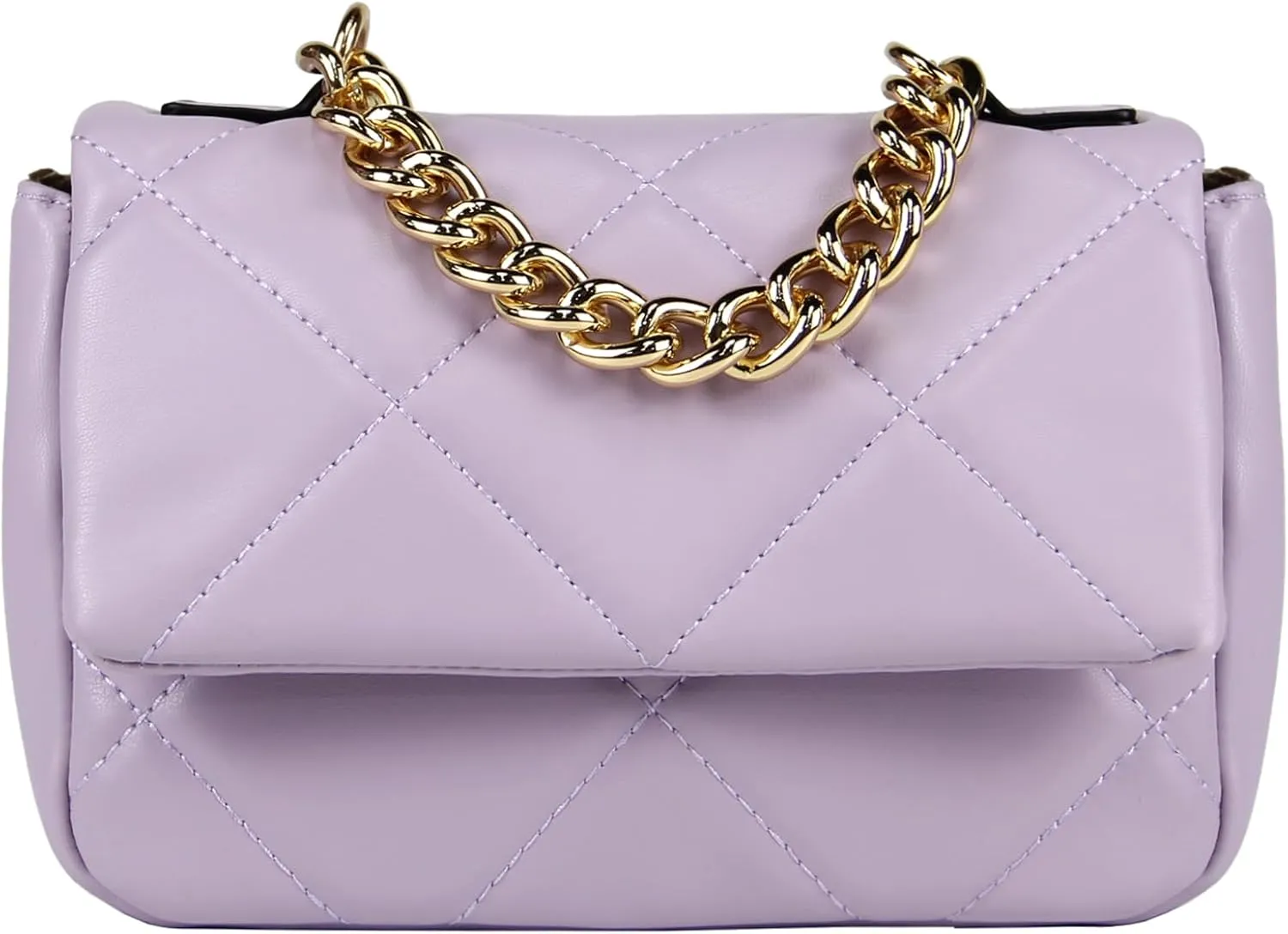 Quilted Crossbody Bags For Women Top Handle Crossbody Purses With Metal Chain