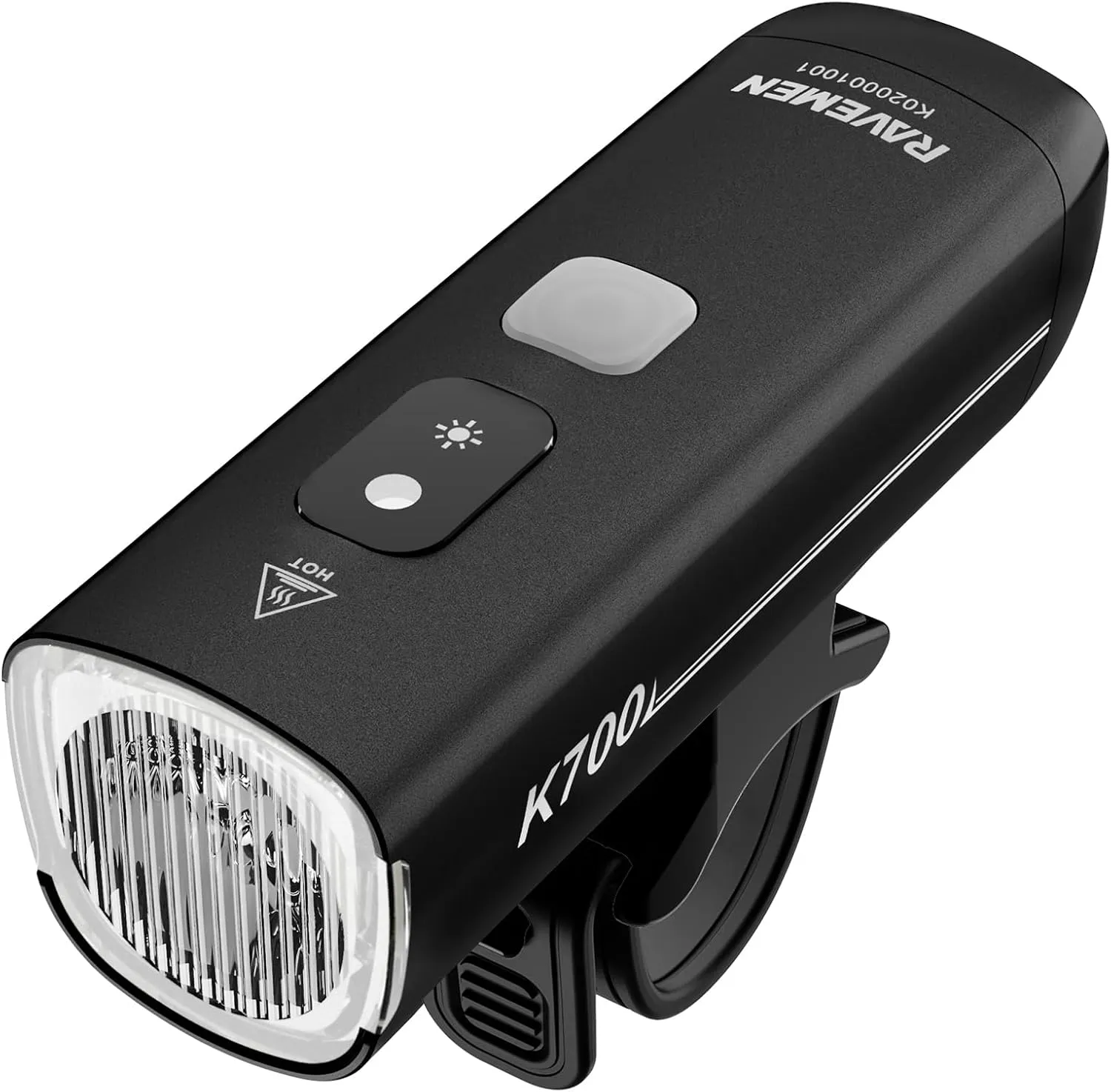 RAVEMEN K700 LED Bike Light Under Mounted Bicycle Light with Auto Off 4 1 Smart Daytime Riding Mode, IPX7 Rechargeable Bike Headlight for Day Night Riding Urban Cyclists