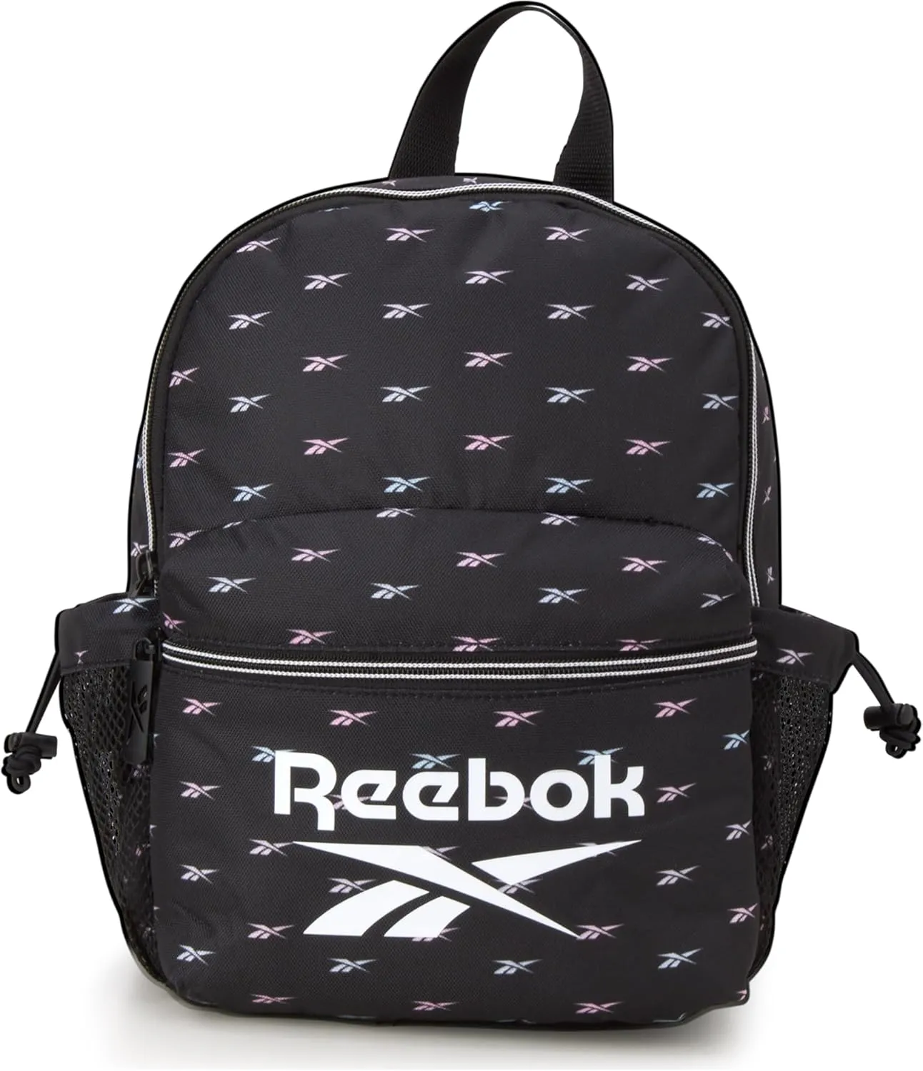 Reebok Women's Backpack - Lightweight Mini Essential Backpack - Small Casual Travel Bag for Women, Black Print Serena