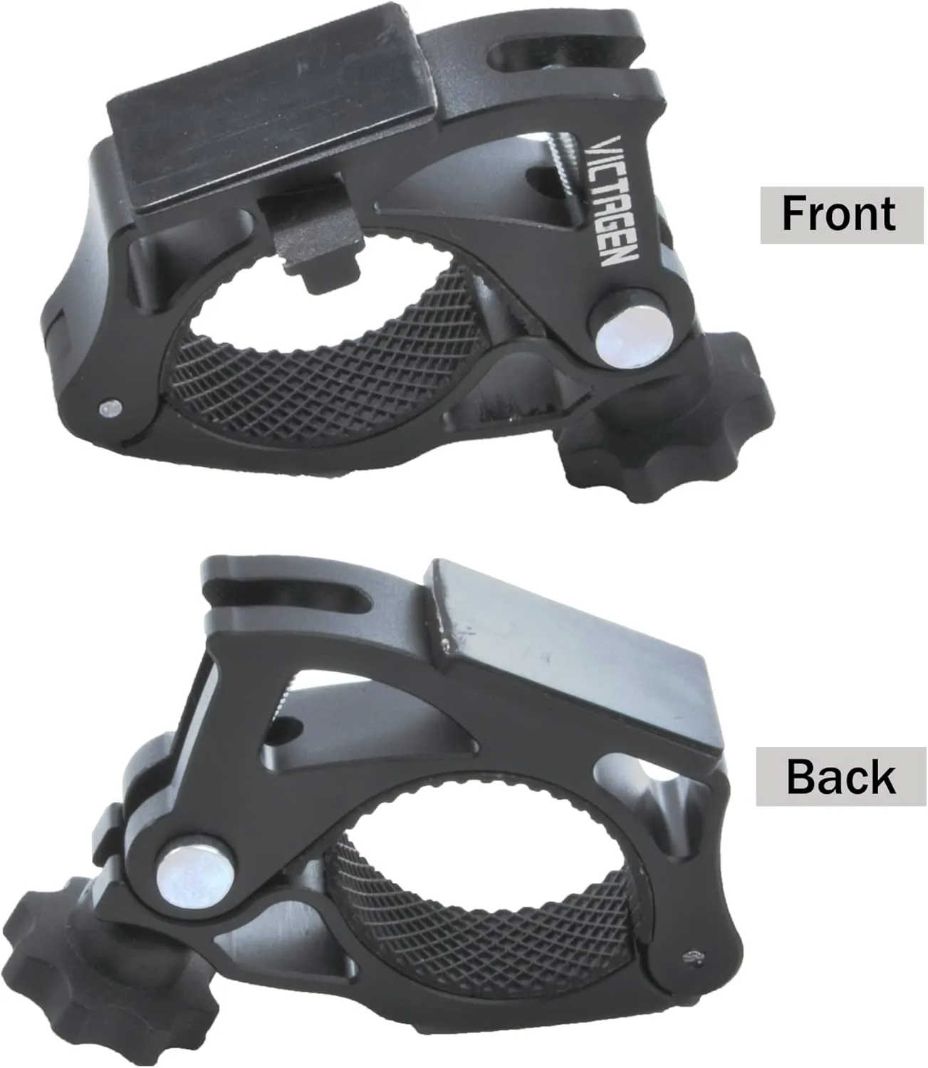 Replacement Bike Mount for Bike Light, Bike Lights Aluminum Mount, Universal Bike Headlight Bracket, Bicycle Light Holder, Easy to Install Without Tools, for 22-33 Handlebar (2 Pack)
