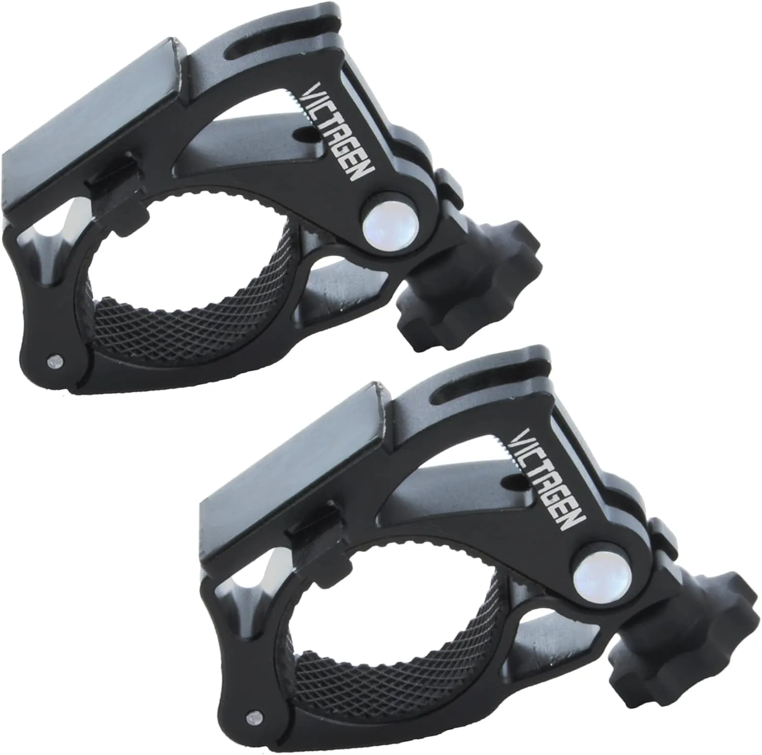 Replacement Bike Mount for Bike Light, Bike Lights Aluminum Mount, Universal Bike Headlight Bracket, Bicycle Light Holder, Easy to Install Without Tools, for 22-33 Handlebar (2 Pack)