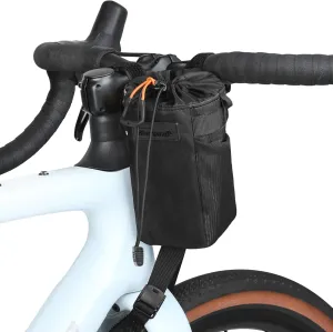 Rhinowalk Bike Water Bottle Holder Bag Bicycle Snack Bag Cycling Insulated Handlebar Bag One-Handed Access (Black)