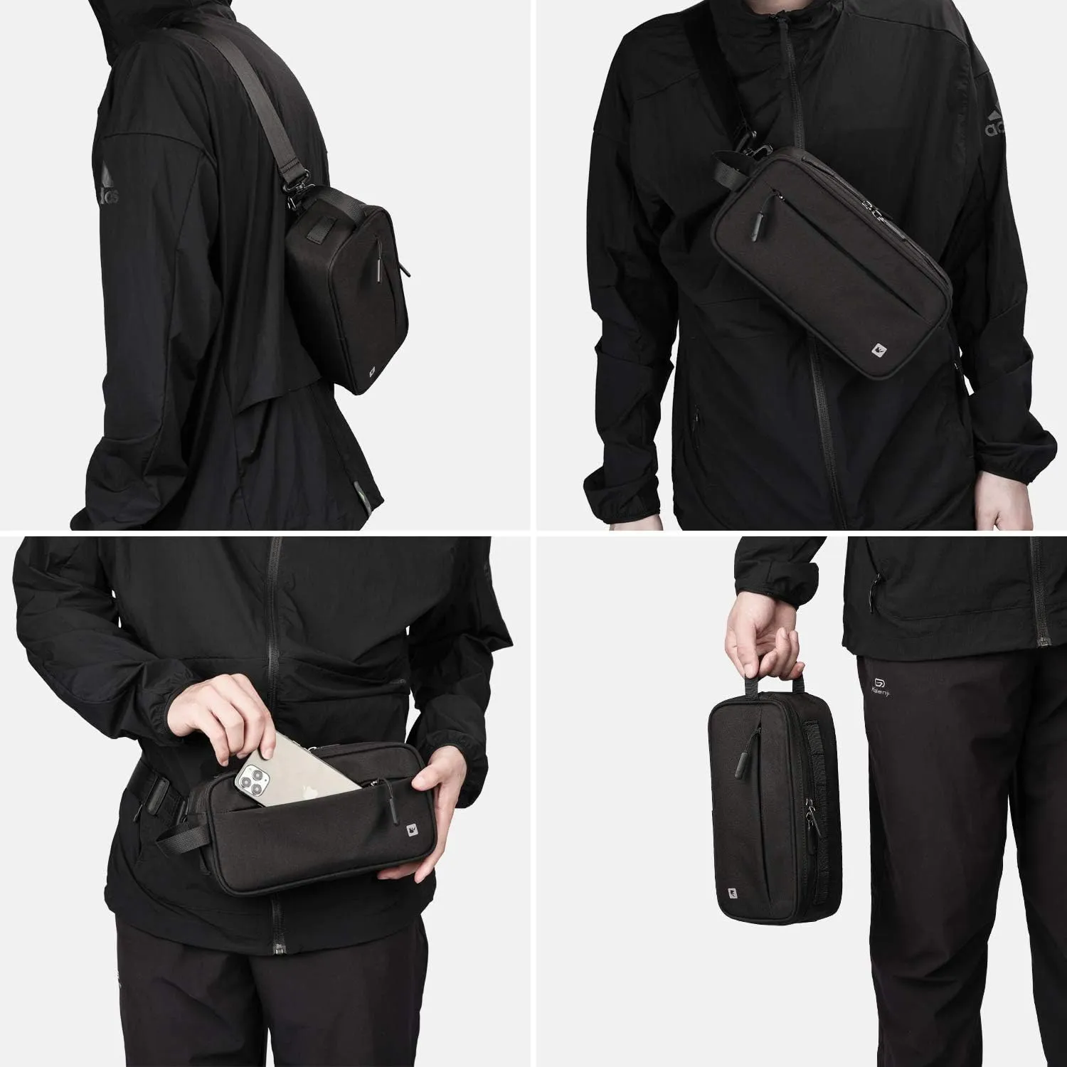 Rhinowalk Multifunction Bike Handlebar Bag Front Bag 3L Bicycle Frame Bag Waterproof Shoulder Bag Handbag Waist Bag