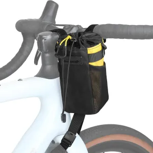 Rhinowalk Yellow Bike Handlebar Bag, Waterproof Bicycle Water Bottle Bag with Quick Release Buckle Drink Holder Phone Bag, Professional Cycling Accessories