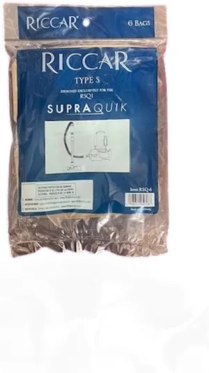 Riccar Super Quick Ultrafiltration Vacuum Bags 6 Pack RSQ-6