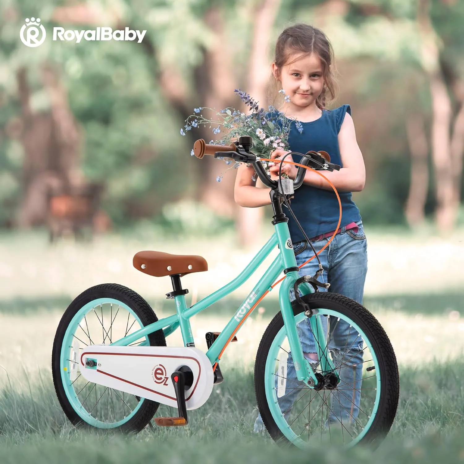 RoyalBaby Kids Bike, Terra EZ Balance to Pedal Convertable Bicycle, 14 16 18 Inch Easy Learn Balancing to Biking Boys Girls Ages 3-9 Years Beginners