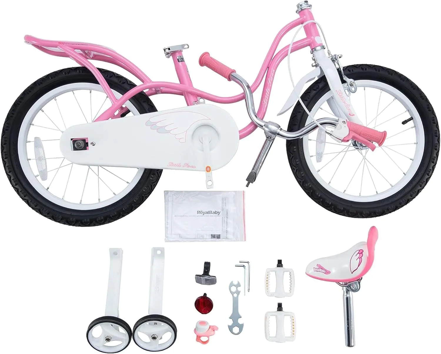 Royalbaby Princess Girls Kids Bike 12 14 16 18 20 Inch Children Bicycle with Basket for Age 3-12 Years