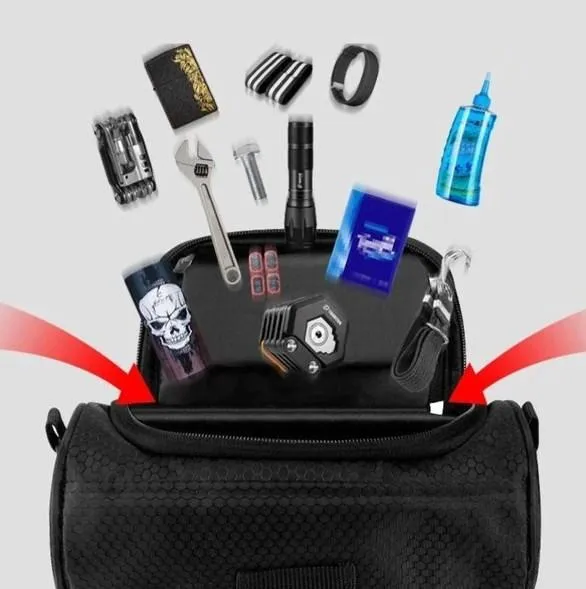 RoyaleGlow Multifunctional Touchscreen Handlebar Bag