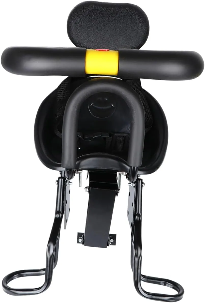 Safety-Bike Seat for Boys and Girls Quick Dismount 8m-6y 100kg with Handrail Adjustable Beam Rainproof Comfortable 32cm Min Distance