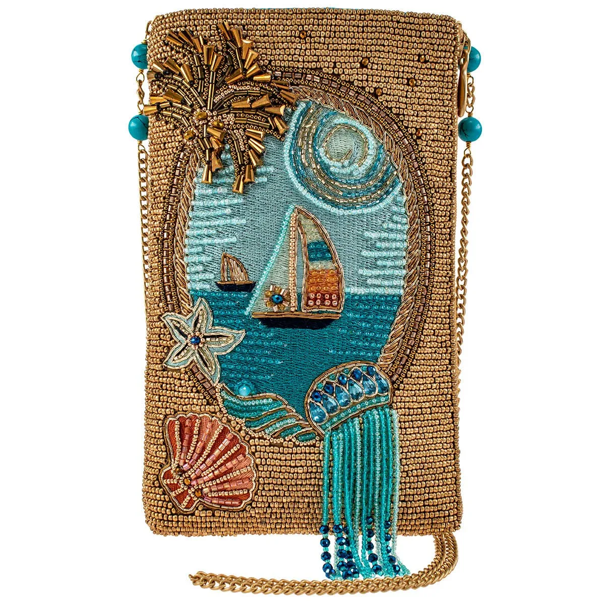 Sail Away Beaded Crossbody Phone Bag