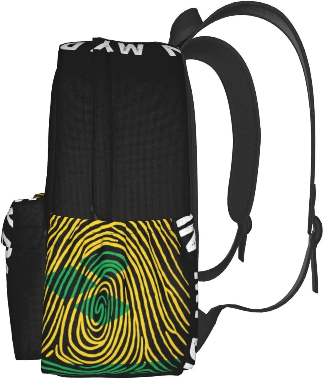 Saint Vincent Grenadines Flag Fingers Print Casual Backpack Large Capacity Travel Backpacks Laptop Daypack Commuter Rucksack Adjustable Strap Sports Bags for Hiking Biking