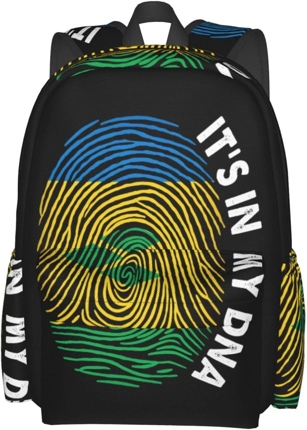 Saint Vincent Grenadines Flag Fingers Print Casual Backpack Large Capacity Travel Backpacks Laptop Daypack Commuter Rucksack Adjustable Strap Sports Bags for Hiking Biking