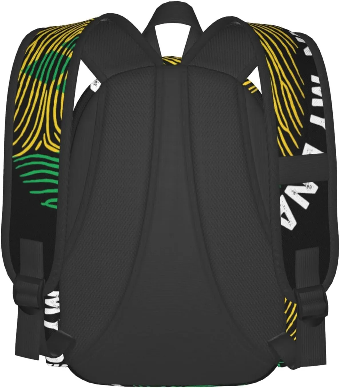 Saint Vincent Grenadines Flag Fingers Print Casual Backpack Large Capacity Travel Backpacks Laptop Daypack Commuter Rucksack Adjustable Strap Sports Bags for Hiking Biking