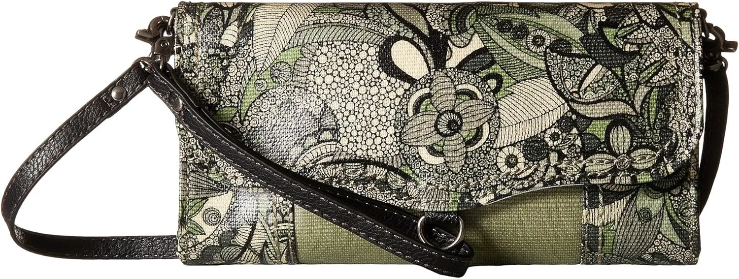 Sakroots Thea Phone Wallet Crossbody Sage Spirit Desert One Size