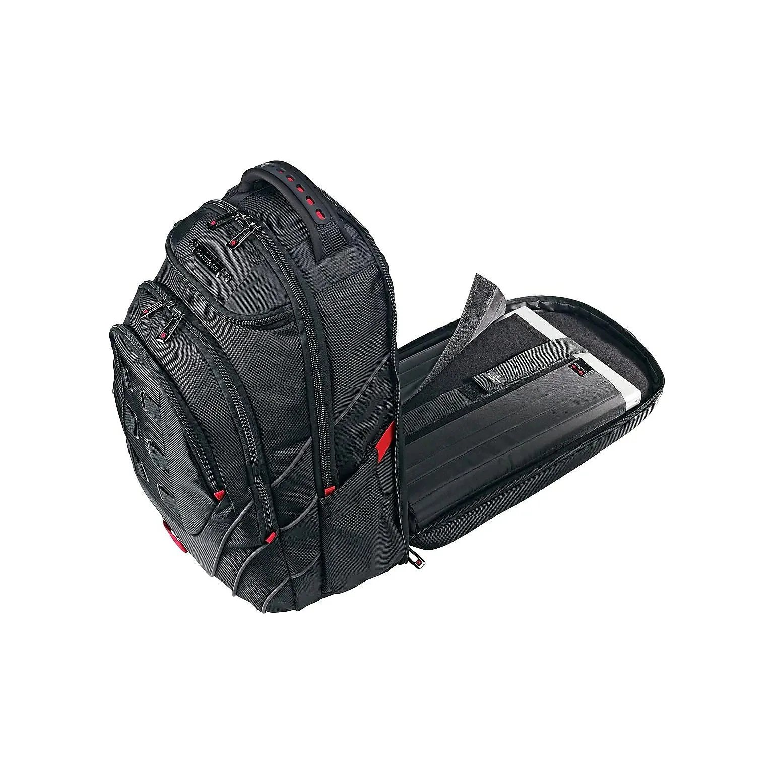 Samsonite Tectonic Perfect Fit Laptop Backpack, Black/Red (515311073)
