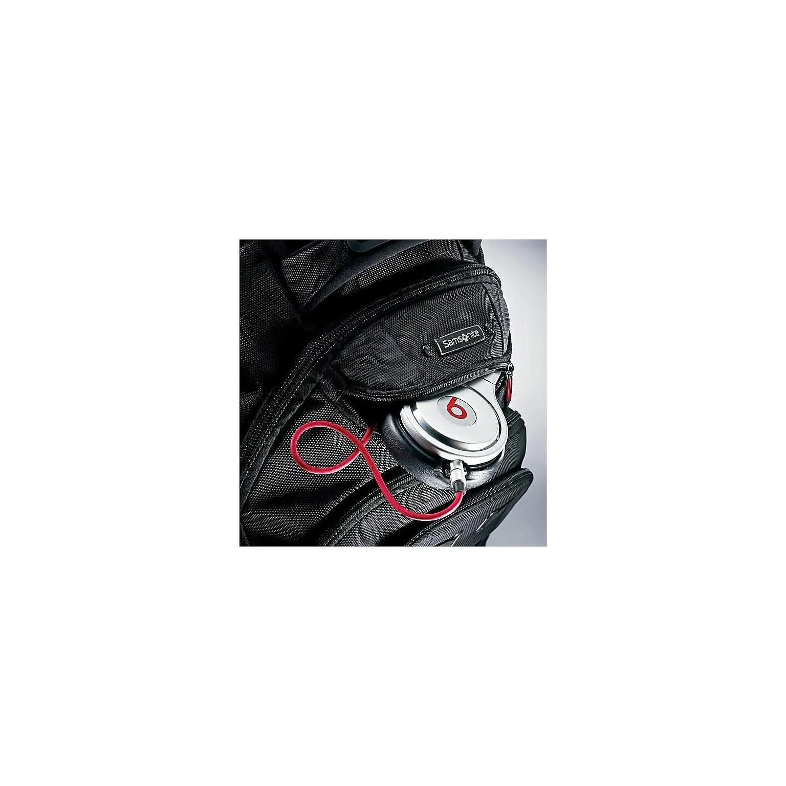 Samsonite Tectonic Perfect Fit Laptop Backpack, Black/Red (515311073)