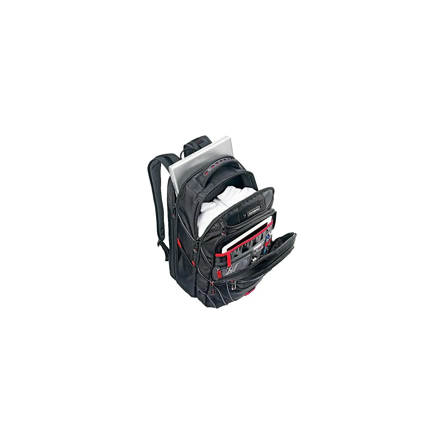 Samsonite Tectonic Perfect Fit Laptop Backpack, Black/Red (515311073)