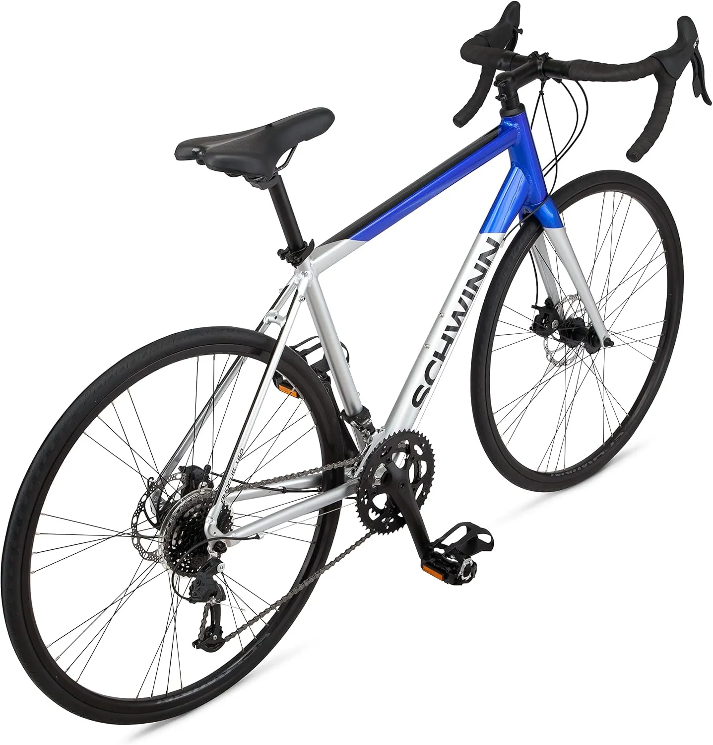 Schwinn Phocus 1.6 Disc Road Bike, 700c Bike for Men and Women, 16-Speed Road Bicycle, Lightweight Aluminum Frame, Alloy Carbon Fork, Disc Brakes, Aerodynamic Riding Position, Bikes for Adults