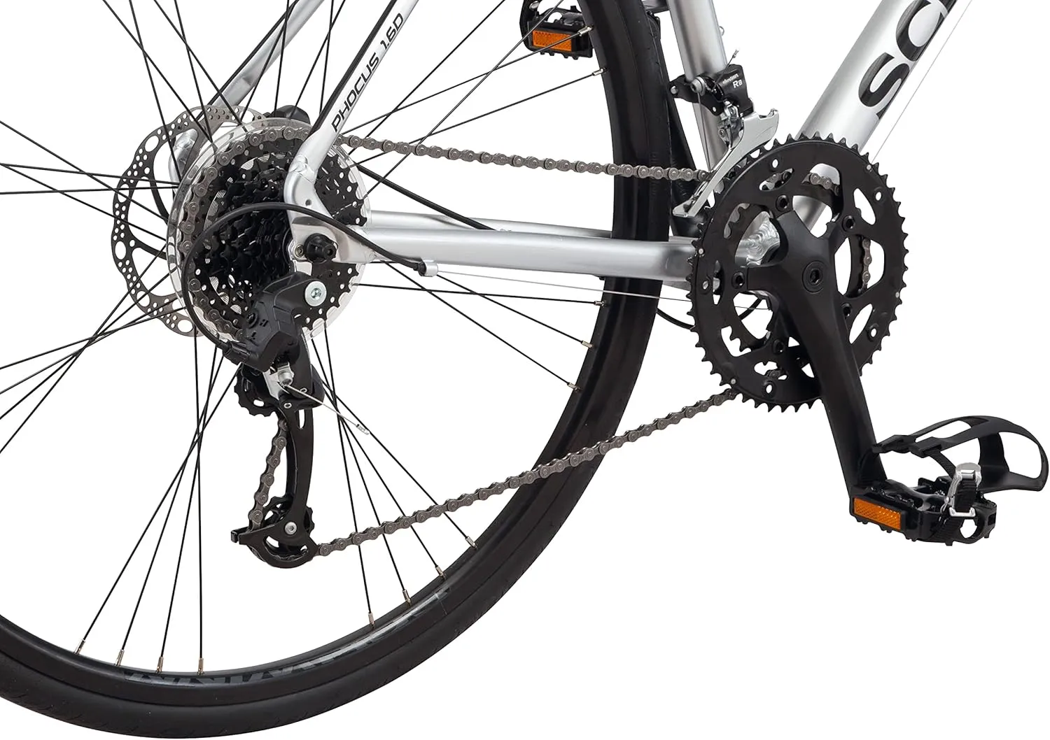 Schwinn Phocus 1.6 Disc Road Bike, 700c Bike for Men and Women, 16-Speed Road Bicycle, Lightweight Aluminum Frame, Alloy Carbon Fork, Disc Brakes, Aerodynamic Riding Position, Bikes for Adults