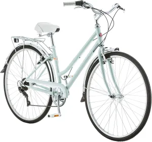 Schwinn Wayfarer Hybrid Bike, 700c Mens and Womens Bike, 7-Speed Hybrid Bicycle, Retro Steel Frame, Front and Rear Linear Pull Brakes, Fenders, Cargo Space, Adult Bicycle