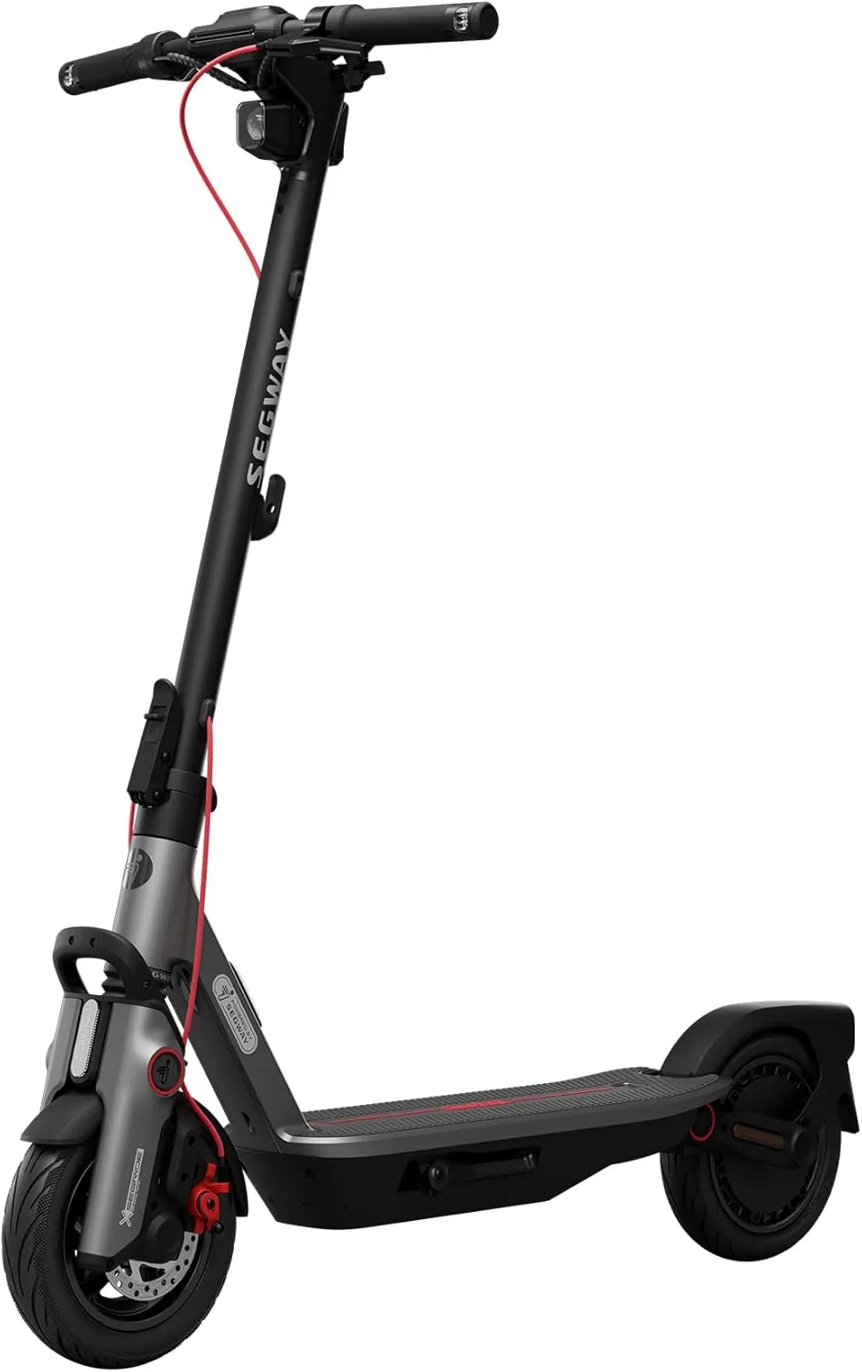 Segway Ninebot F3 Electric Scooter, 20 mph Max. Speed w/ 44 Miles Max Range, 10-Inch Self-Sealing Tubeless Tires, Front Hydraulic & Rear Elastomer Suspension, UL2271/UL2272 Certified