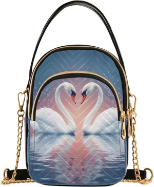 senya Crossbody Bags Crossbody Purse Chest Bag Swan Couple for Women Trendy