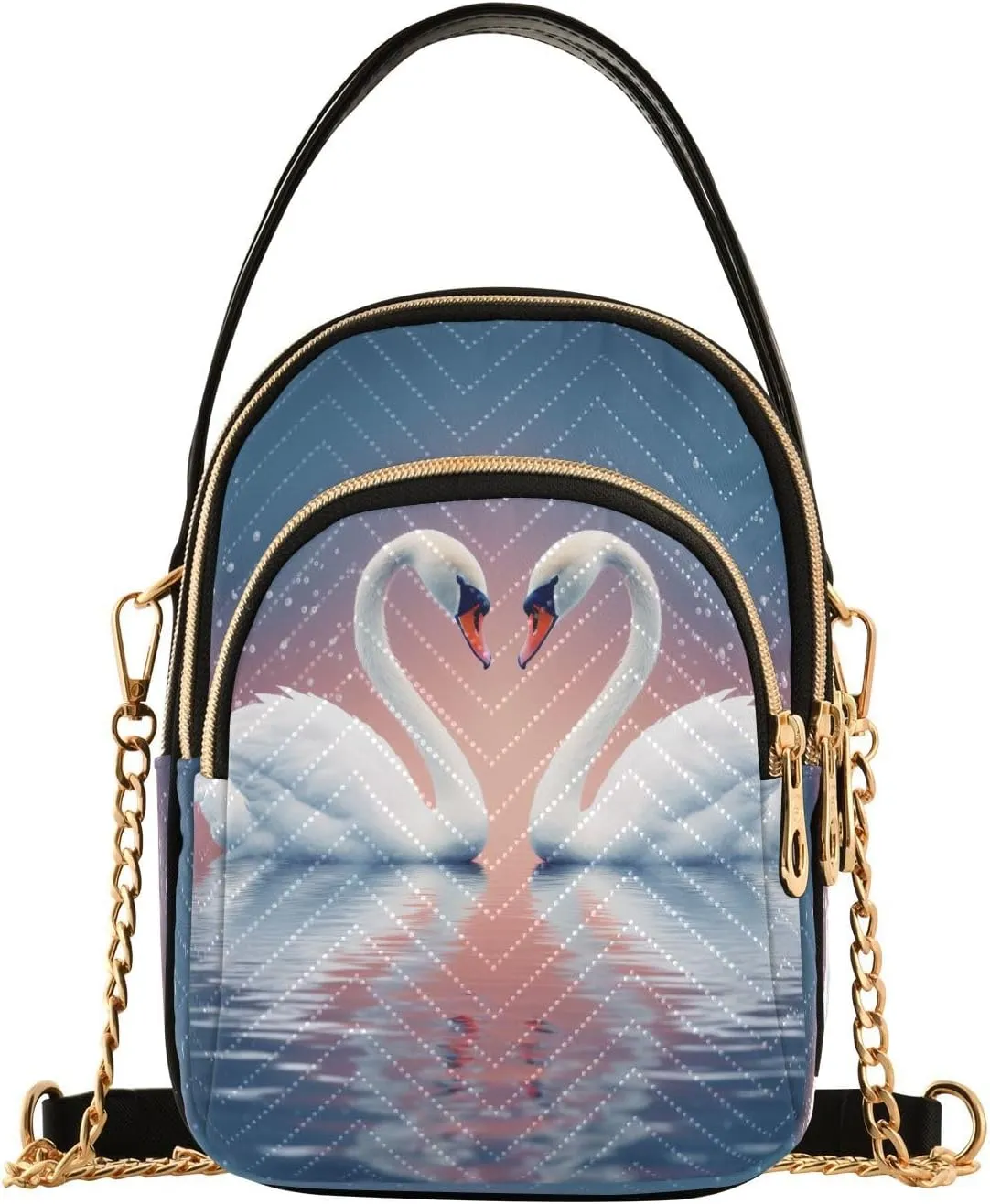 senya Crossbody Bags Crossbody Purse Chest Bag Swan Couple for Women Trendy