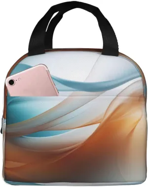 Serpentine print Lunch Bag, Food Handbags Case, Leakproof Insulated, for Work/Picnic/Beach/Travel
