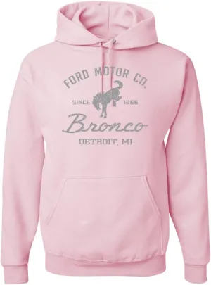 Shark & Hammer Ford Motor Co Detroit Michigan, Classic Bronco 1966 Cars and Trucks Hoodie Sweatshirt