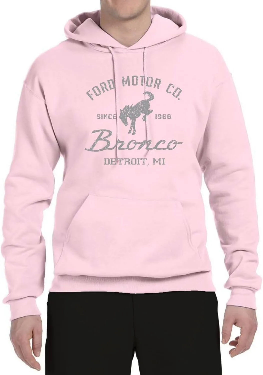 Shark & Hammer Ford Motor Co Detroit Michigan, Classic Bronco 1966 Cars and Trucks Hoodie Sweatshirt