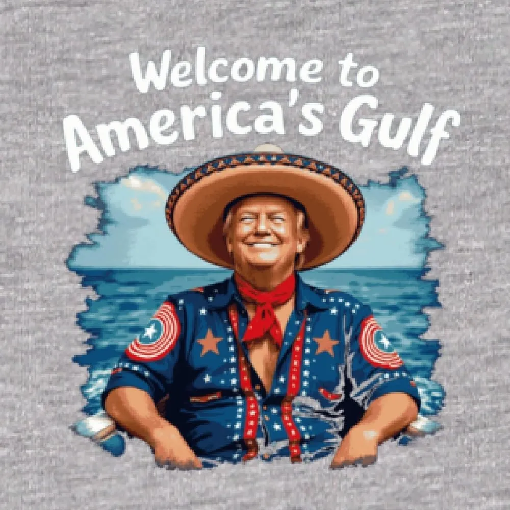 Shark & Hammer Welcome to America's Gulf Funny USA President Mexico Political Adult Hoodie Sweatshirt