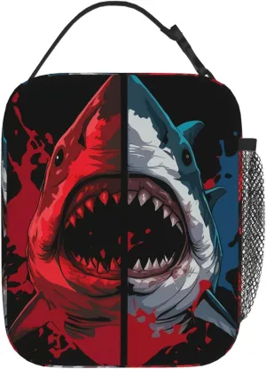 Shark Lunch Box Shark Lunch Boxes Bag Reusable Insulated Lunch Boxes Tote Bag Cooler Sack Food Handbags With Handle Portable Kit Waterproof Cooler Bag For Boys Girls Men Women School Work Picnic