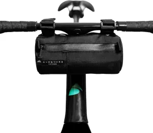 Simple Bar Bag – Midnight Black | Soft-Shell Bike Handlebar Bag with Waterproof Zipper & Adjustable Straps | Lightweight Bicycle Handlebar Bag, Compatible with Road, Gravel & MTB Bikes