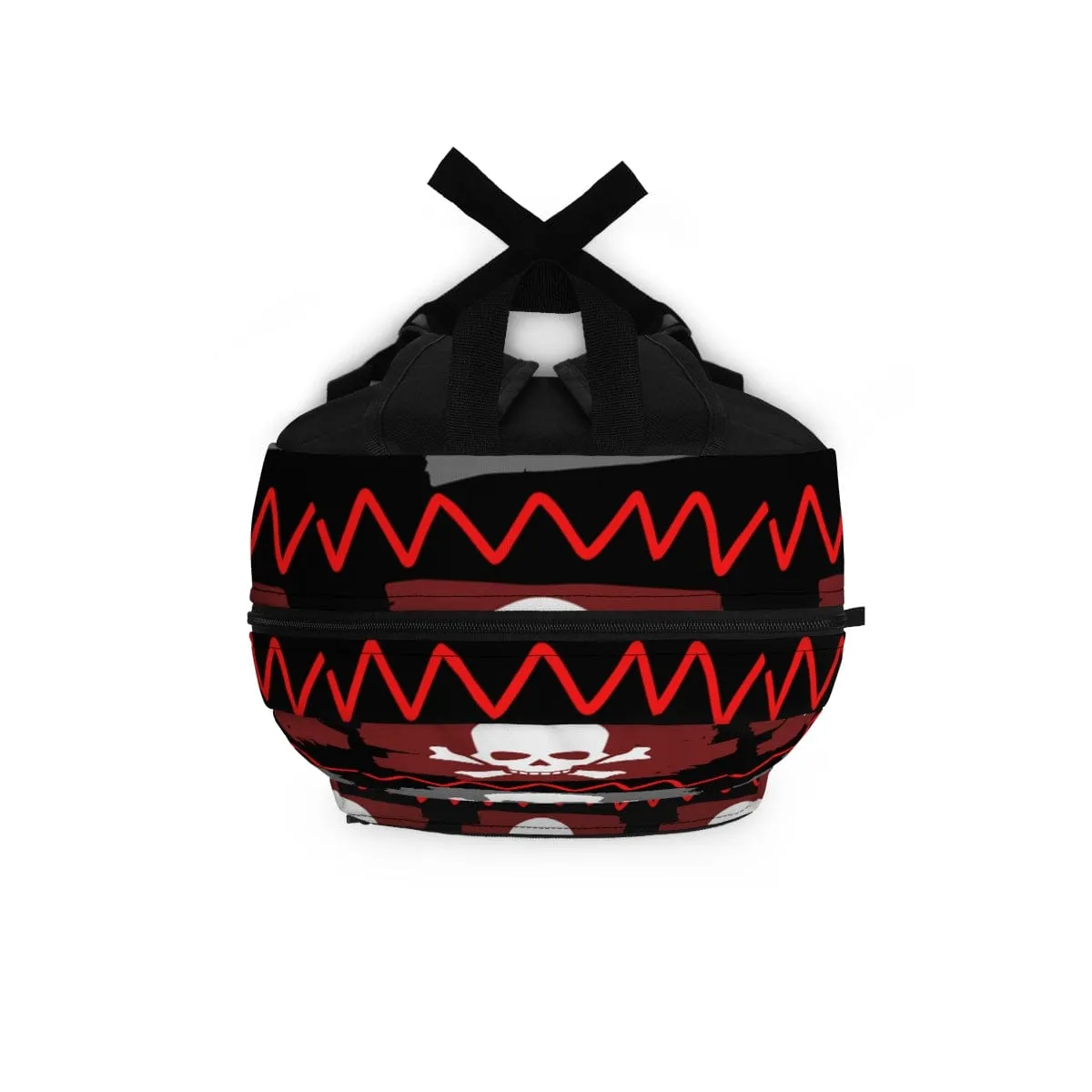 Skull Crossbones Red & Black Backpack