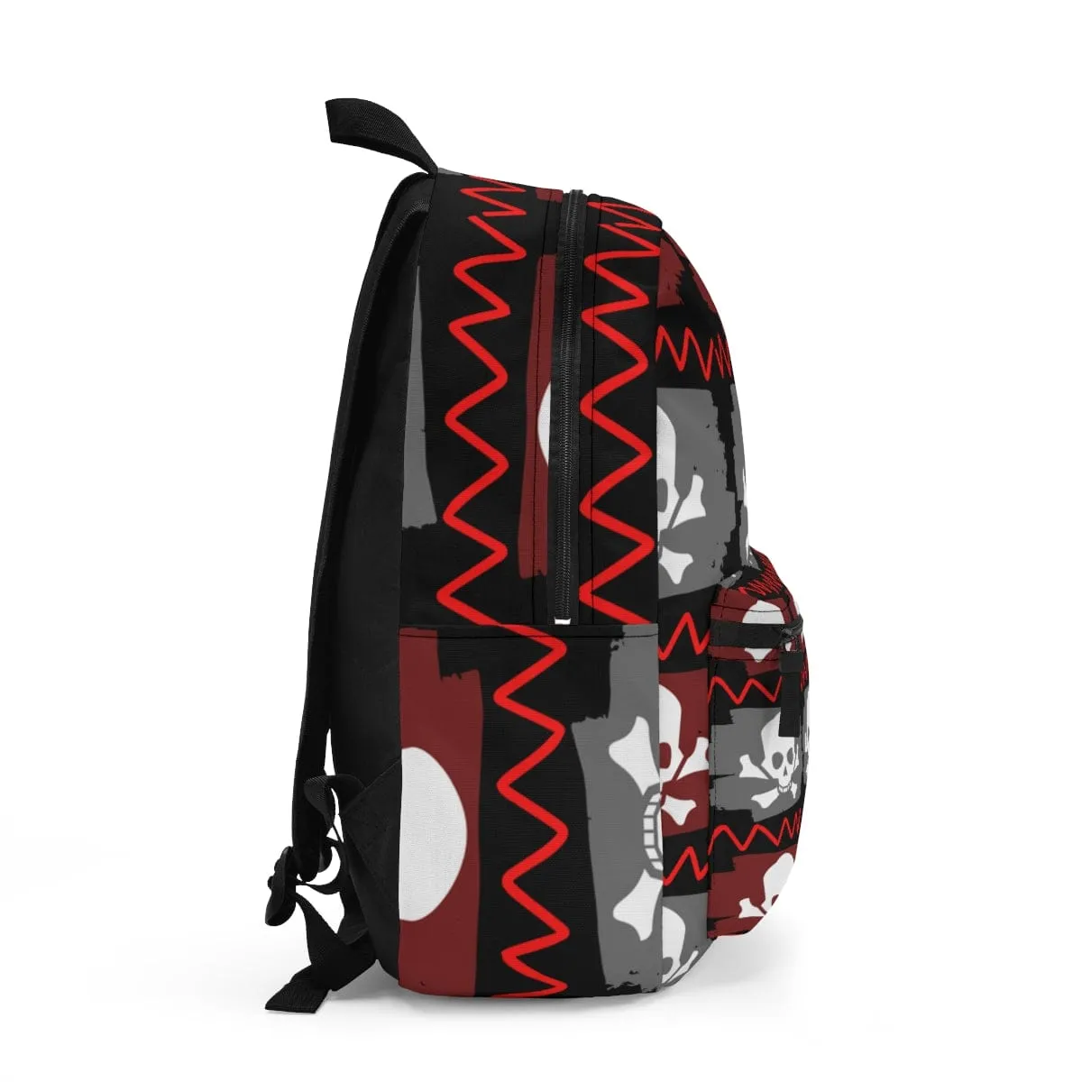 Skull Crossbones Red & Black Backpack