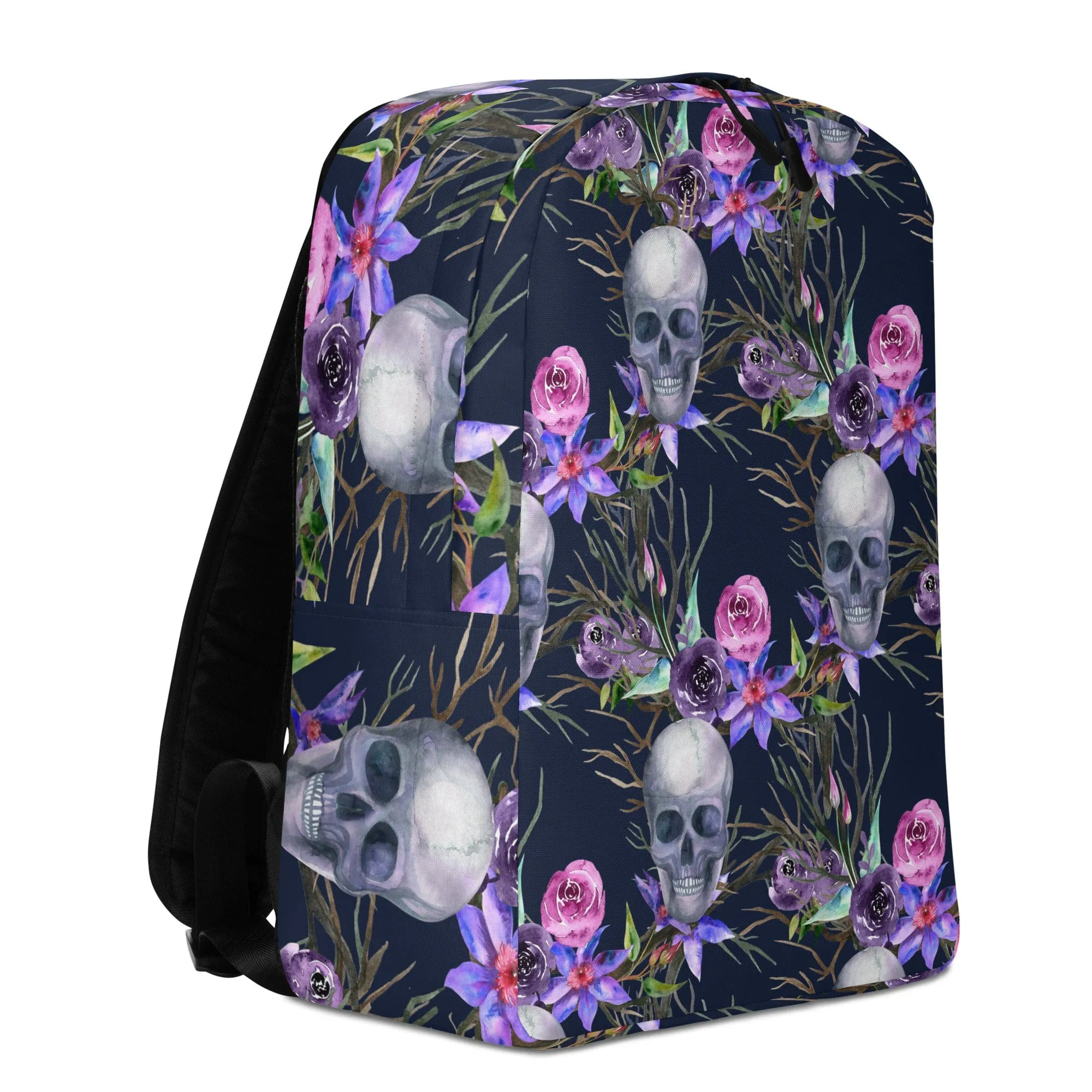 Skull Floral Minimalist Backpack