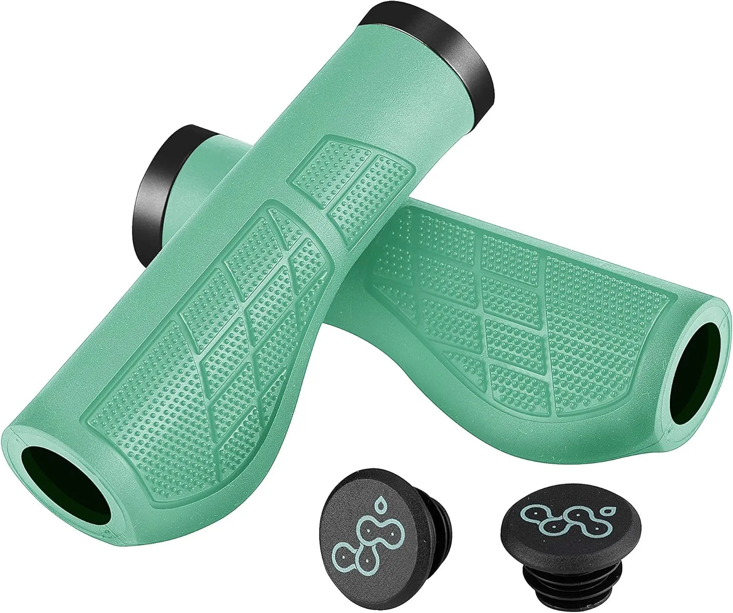 Skwiki Ergonomic Bicycle Handlebar Grips, Anti-Slip, Comfortable and Durable, Advanced Hand Support, Release Wrist Fatigue. for MTB, Commute, City Bikes, Trek and Cruise Bikes.