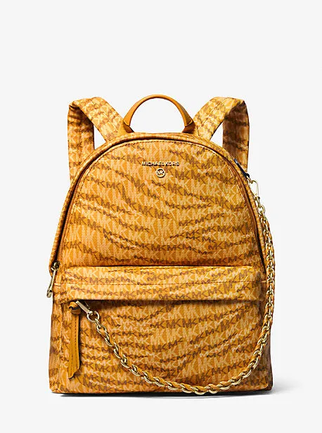 Slater Medium Animal Print Logo Backpack