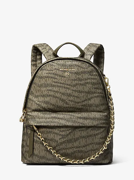 Slater Medium Animal Print Logo Backpack